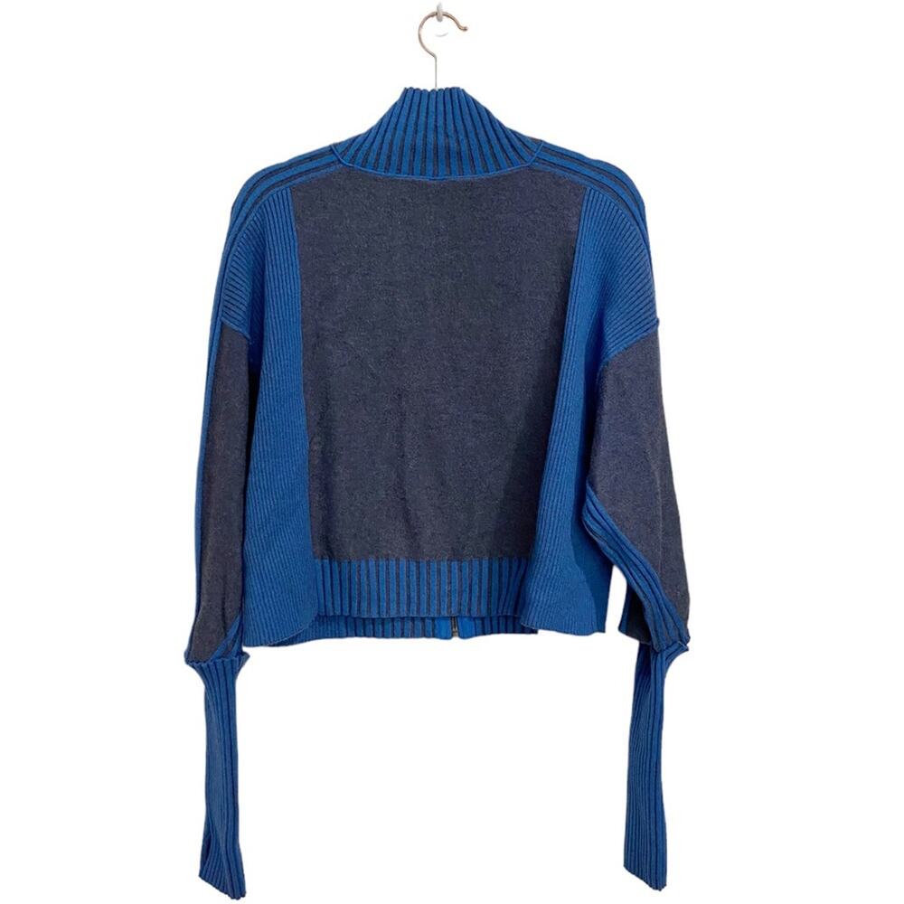 Daily Practice Blue Two Tone Crop Jacket Sz S - Picture 12 of 15